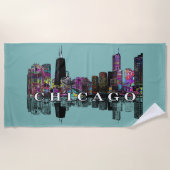 Chicago, Illinois bedekt met graffiti Beach Towel Strandlaken (Voorkant)
