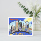 Chicago, Illinois  Big Letters Briefkaart (Staand voorkant)