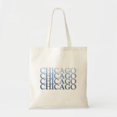 Chicago Illinois, Blue and Light Blue Canvas tas (Voorkant)