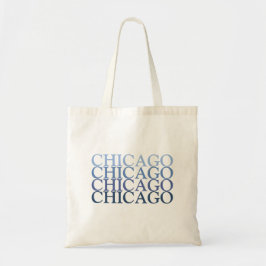 Chicago Illinois, Blue and Light Blue Canvas tas