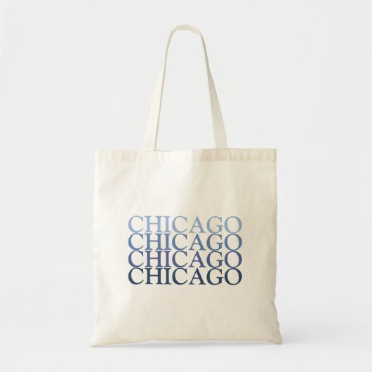 Chicago Illinois, Blue and Light Blue Canvas tas (Voorkant)