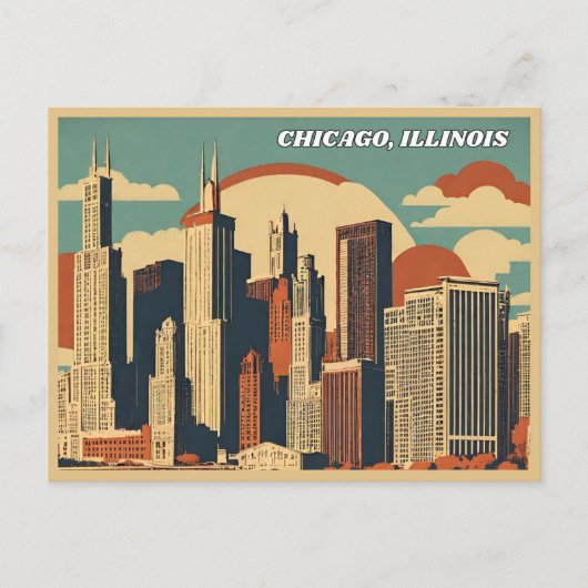 Chicago, Illinois Briefkaart (Voorkant)