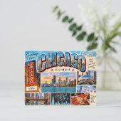 Chicago Illinois Briefkaart (Staand voorkant)