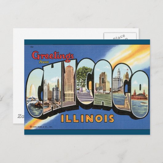 Chicago Illinois  Briefkaart (Voorkant / Achterkant)