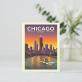 Chicago Illinois Briefkaart (Staand voorkant)