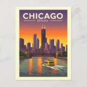 Chicago Illinois Briefkaart (Voorkant)