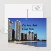 Chicago Illinois Briefkaart (Voorkant / Achterkant)