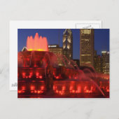 Chicago, Illinois, Buckingham Fountain Briefkaart (Voorkant / Achterkant)