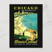 Chicago Illinois Central Briefkaart (Voorkant)