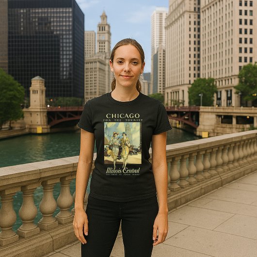 Chicago Illinois Central Vintage 1925 Ad T-shirt