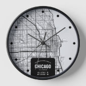 Chicago, Illinois City Map Clock (Voorkant)