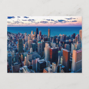 Chicago Illinois City Skyline Briefkaart