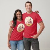 Chicago Illinois City Skyline Emblem T-shirt (Unisex)
