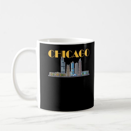 Chicago Illinois City Skyline Koffiemok (Links)