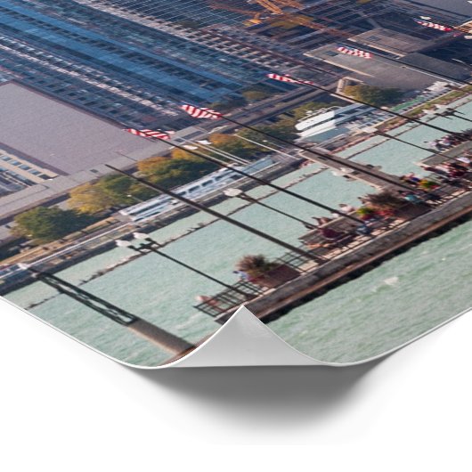 Chicago Illinois City Skyline Poster (Hoek)