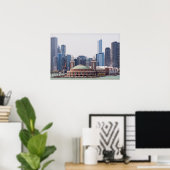 Chicago Illinois City Skyline Poster (Thuiskantoor)
