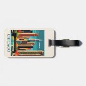  Chicago Illinois City Skyline Retro Reizen Bagagelabel (Achterkant horizontaal)