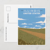  Chicago Illinois City Skyline Retro Reizen Briefkaart (Voorkant / Achterkant)