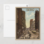  Chicago Illinois City Skyline Travel Briefkaart (Voorkant / Achterkant)