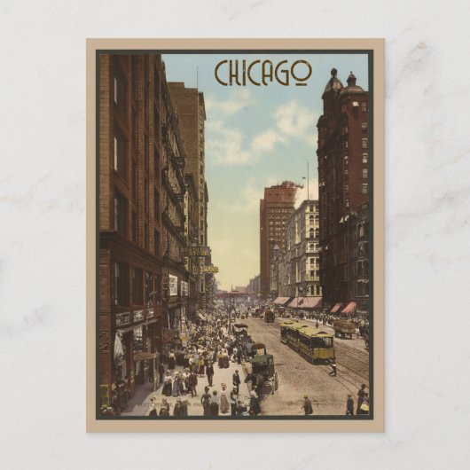  Chicago Illinois City Skyline Travel Briefkaart (Voorkant)