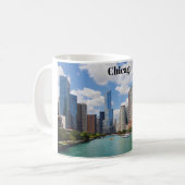 Chicago Illinois City Skyline Travel Photo Koffiemok (Voorkant links)
