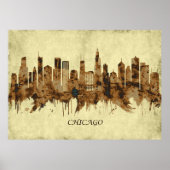 Chicago Illinois Cityscape Poster (Voorkant)