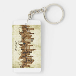 Chicago Illinois Cityscape Sleutelhanger