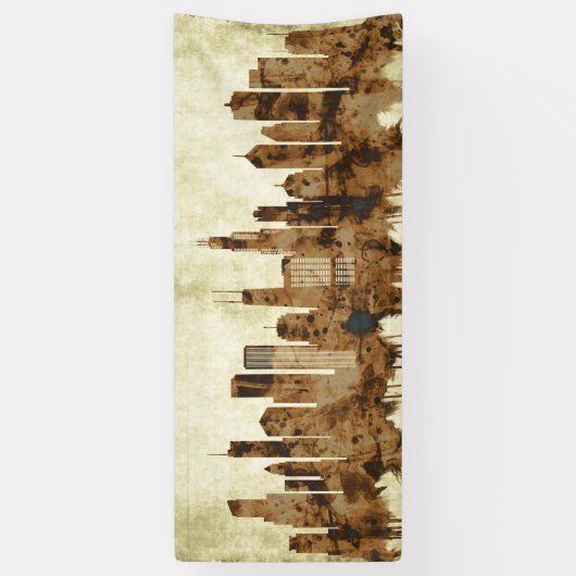 Chicago Illinois Cityscape Spandoek (Verticaal)