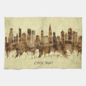 Chicago Illinois Cityscape Theedoek (Horizontaal)