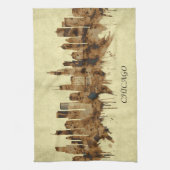 Chicago Illinois Cityscape Theedoek (Verticaal)