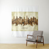 Chicago Illinois Cityscape Wandkleed (In situ)