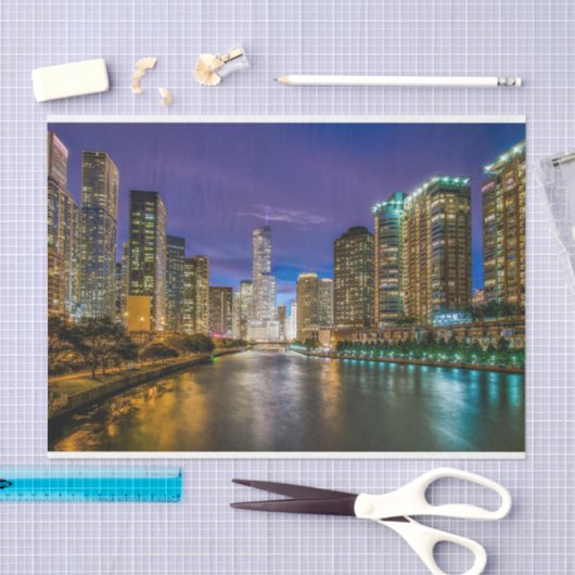 Chicago Illinois Decoupage Tissuepapier (Craft)