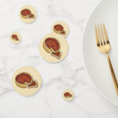 Chicago Illinois Deep Dish Pepperoni Pizza Foodie Confetti (Groep)