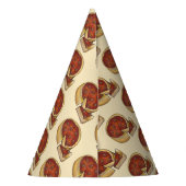 Chicago Illinois Deep Dish Pepperoni Pizza Pie Feesthoedjes (Achterkant)