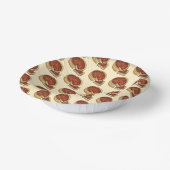 Chicago Illinois Deep Dish Pepperoni Pizza Pie Papieren Kommen (Gebogen)