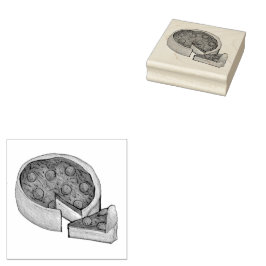 Chicago Illinois Deep Dish Pepperoni Pizza Pie Rubberstempel