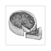 Chicago Illinois Deep Dish Pepperoni Pizza Pie Rubberstempel (Afrduk)