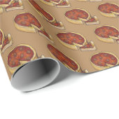 Chicago Illinois Deep Dish Pepperoni Pizza Slice Cadeaupapier (Rol Hoek)