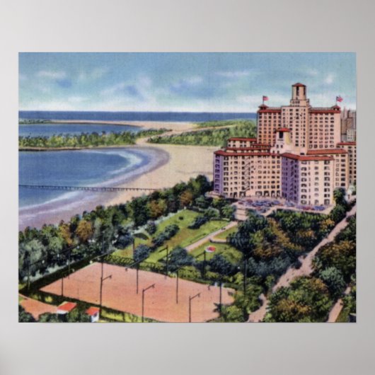 Chicago Illinois Edgewater Beach Hotel Poster (Voorkant)
