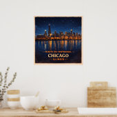 Chicago Illinois Eeuwfeest Begin van het Trail Poster (Keuken)