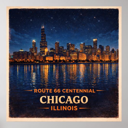 Chicago Illinois Eeuwfeest Begin van het Trail Poster (Voorkant)