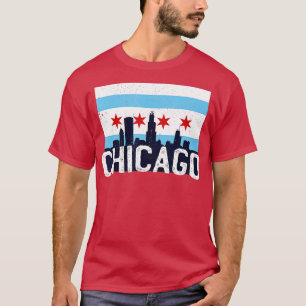 Chicago Illinois Flag City Skyline Chi Town Pride T-shirt