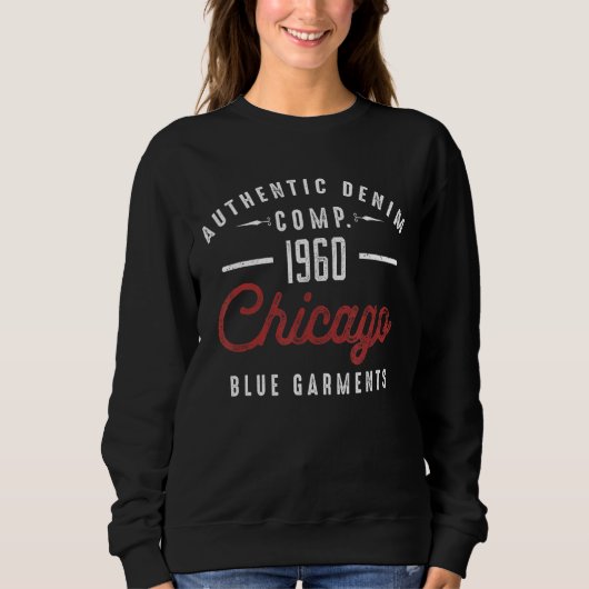 Chicago Illinois Geboren in 1960 Authentic Bi Trui (Voorkant)