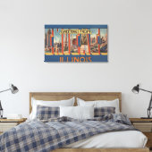Chicago, Illinois - Grote Letter-scènes Canvas Afdruk (Insitu (Slaapkamer))