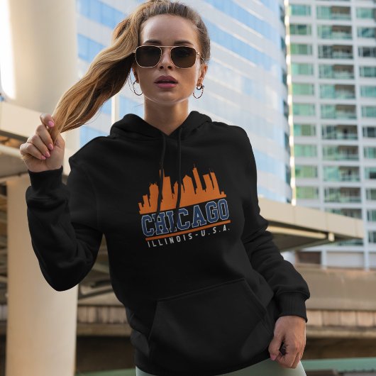 Chicago, Illinois Iconic Skyline Hoodie