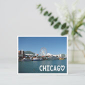 Chicago Illinois ( IL ) Navy Pier Ferris Wheel USA Briefkaart (Staand voorkant)
