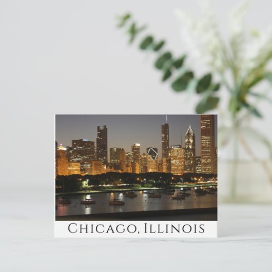 Chicago Illinois (IL) Verenigde Staten, Verenigde  Briefkaart (Staand voorkant)