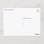 Chicago Illinois (IL) Verenigde Staten, Verenigde  Briefkaart (Achterkant)