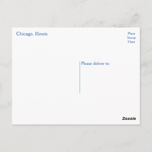 Chicago Illinois (IL) Verenigde Staten, Verenigde  Briefkaart (Achterkant)