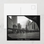 Chicago, Illinois in Black en White Briefkaart (Voorkant / Achterkant)